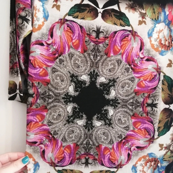 ETRO Wool Blend Floral Paisley Art to Wear 3/4 Sleeve Sheath Dress 44 IT or 8 US - Picture 11 of 16